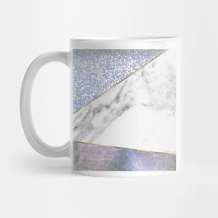 Arty silver glitter marble Mug